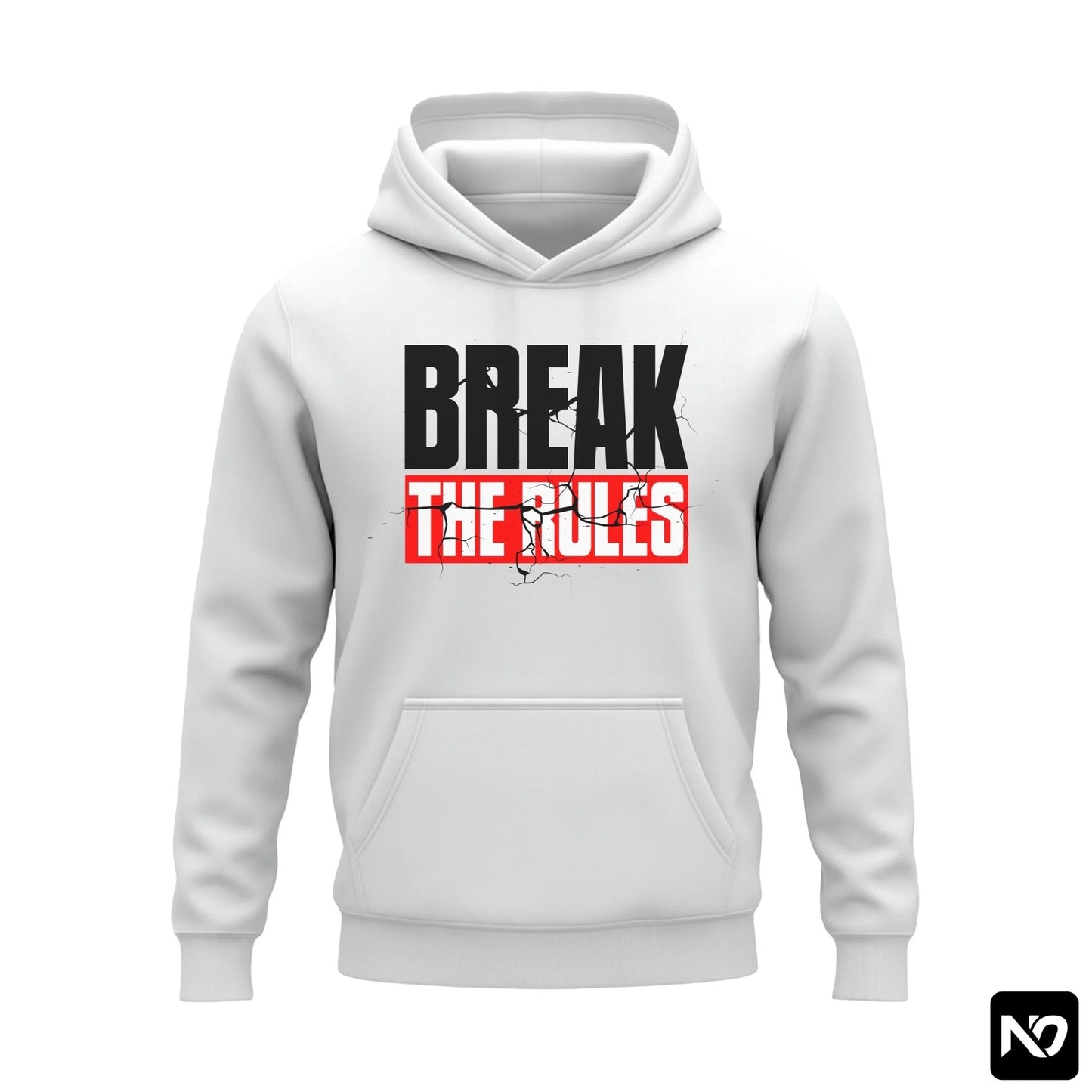 BREAK THE RULES FLEECE HOODIE GRAPHIC 002 - Nain Oath