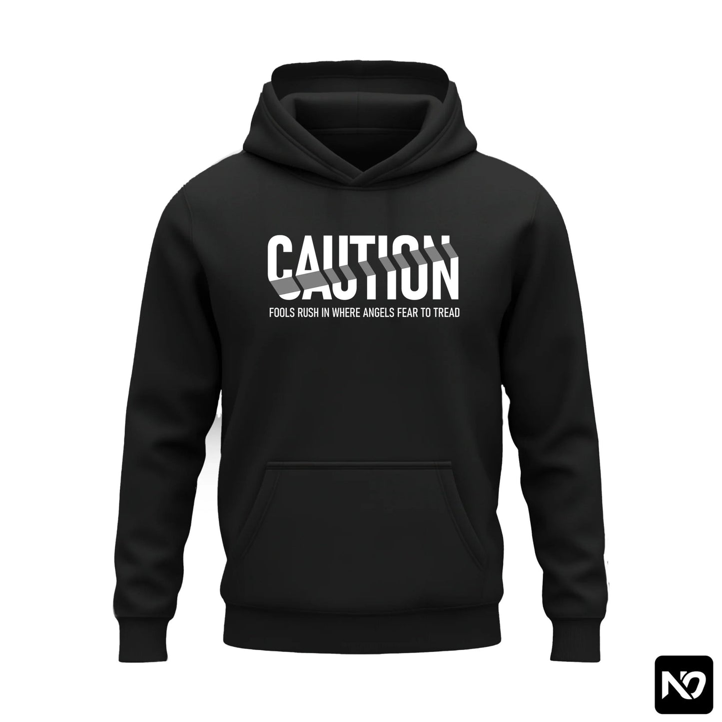 CAUTION FLEECE HOODIE GRAPHIC 006 - Nain Oath