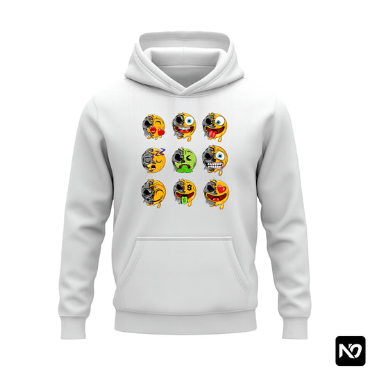 EMOJI FACES FLEECE HOODIE GRAPHIC 005