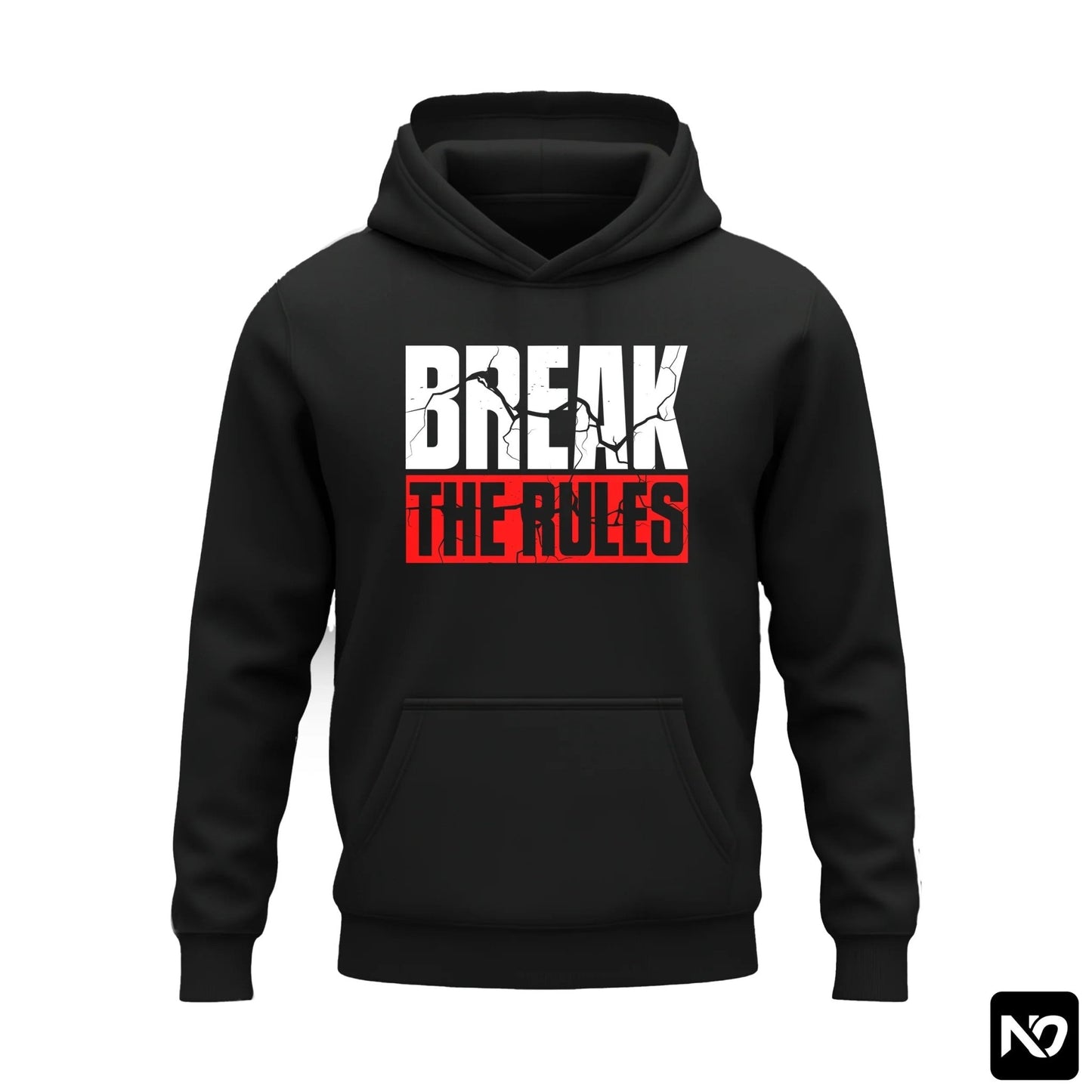 BREAK THE RULES FLEECE HOODIE GRAPHIC 002 - Nain Oath