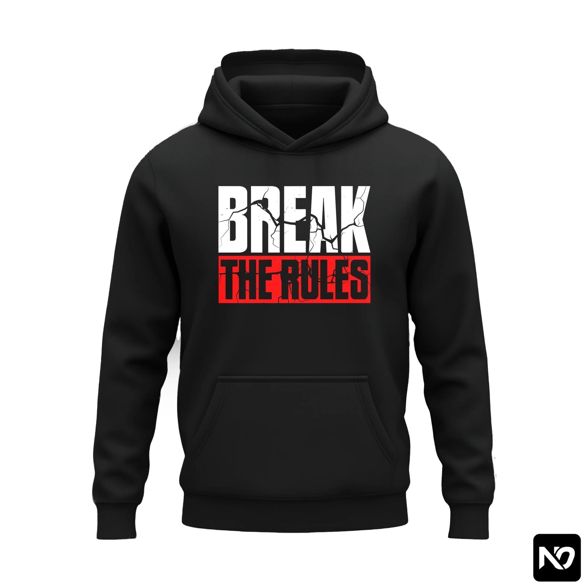 BREAK THE RULES FLEECE HOODIE GRAPHIC 002 - Nain Oath