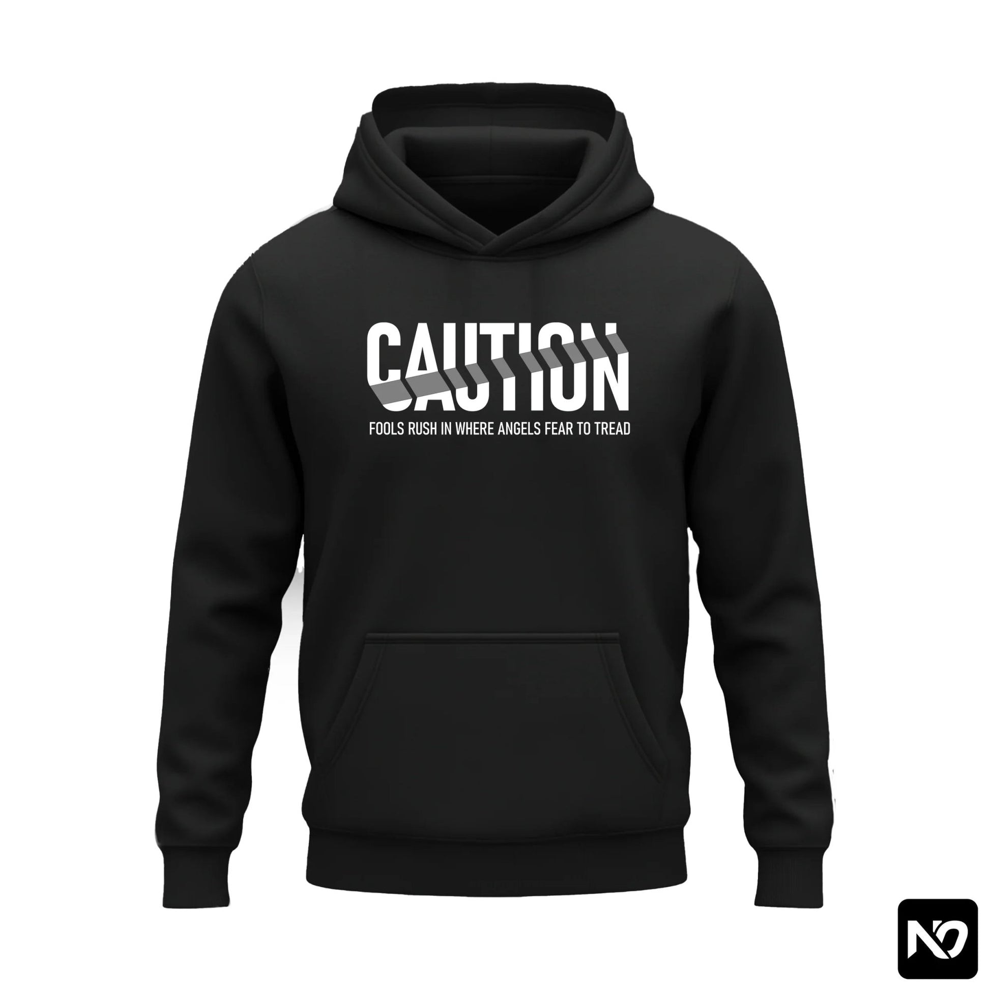 CAUTION FLEECE HOODIE GRAPHIC 006 - Nain Oath