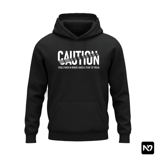 CAUTION FLEECE HOODIE GRAPHIC 006 - Nain Oath