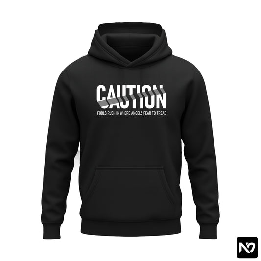 CAUTION FLEECE HOODIE GRAPHIC 006