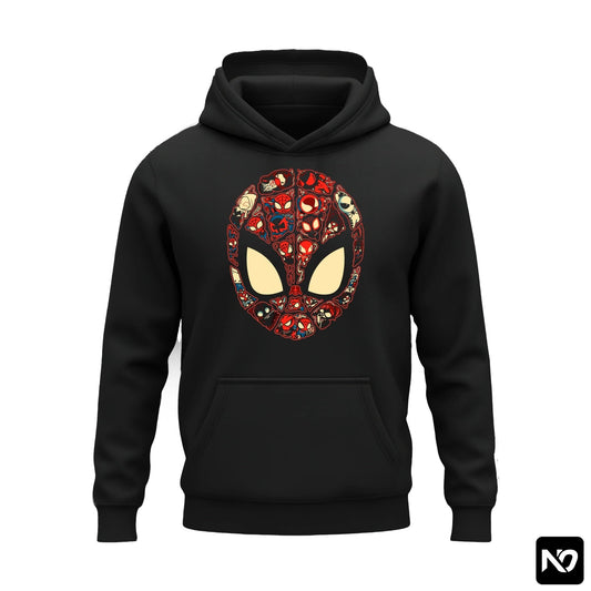 DESIGN SPIDER FACE FLEECE HOODIE GRAPHIC 020 - Nain Oath