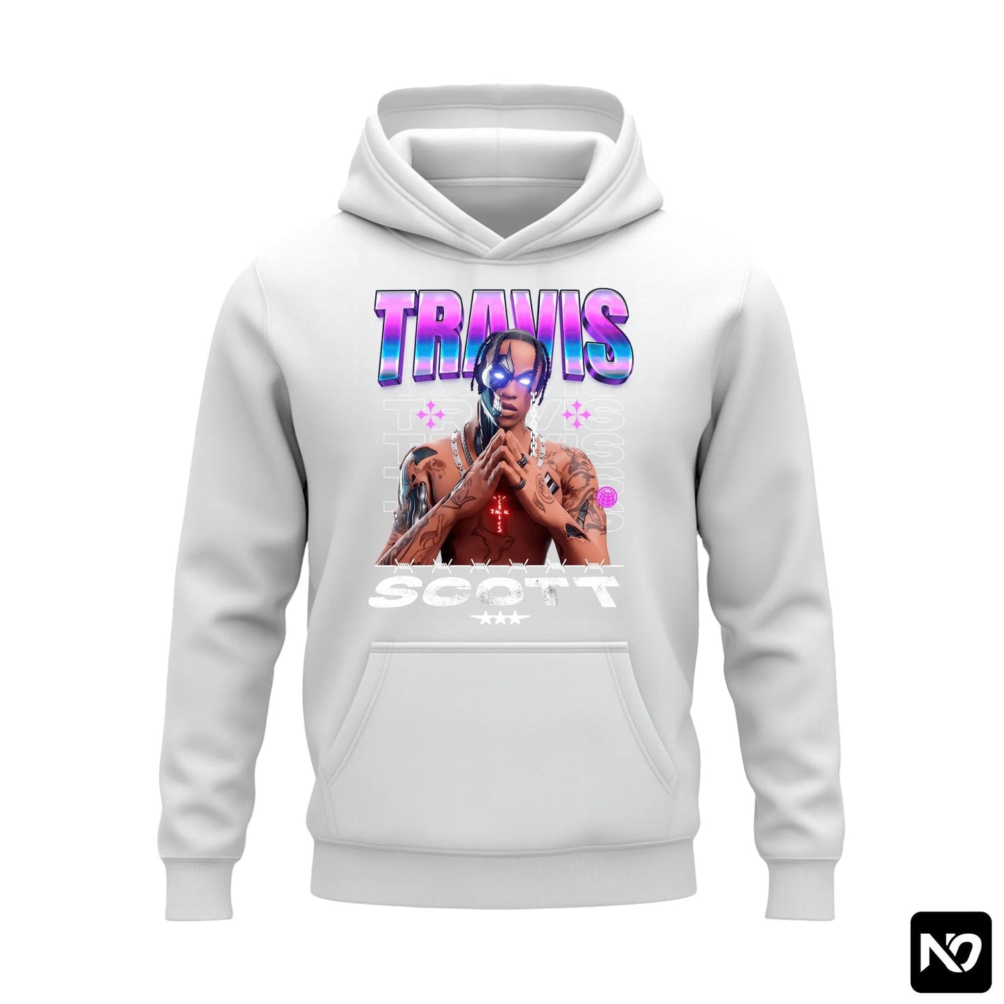 DESIGN TRAVIS SCOTT FORTNITE GAMING HOODIE GRAPHIC 013 - Nain Oath