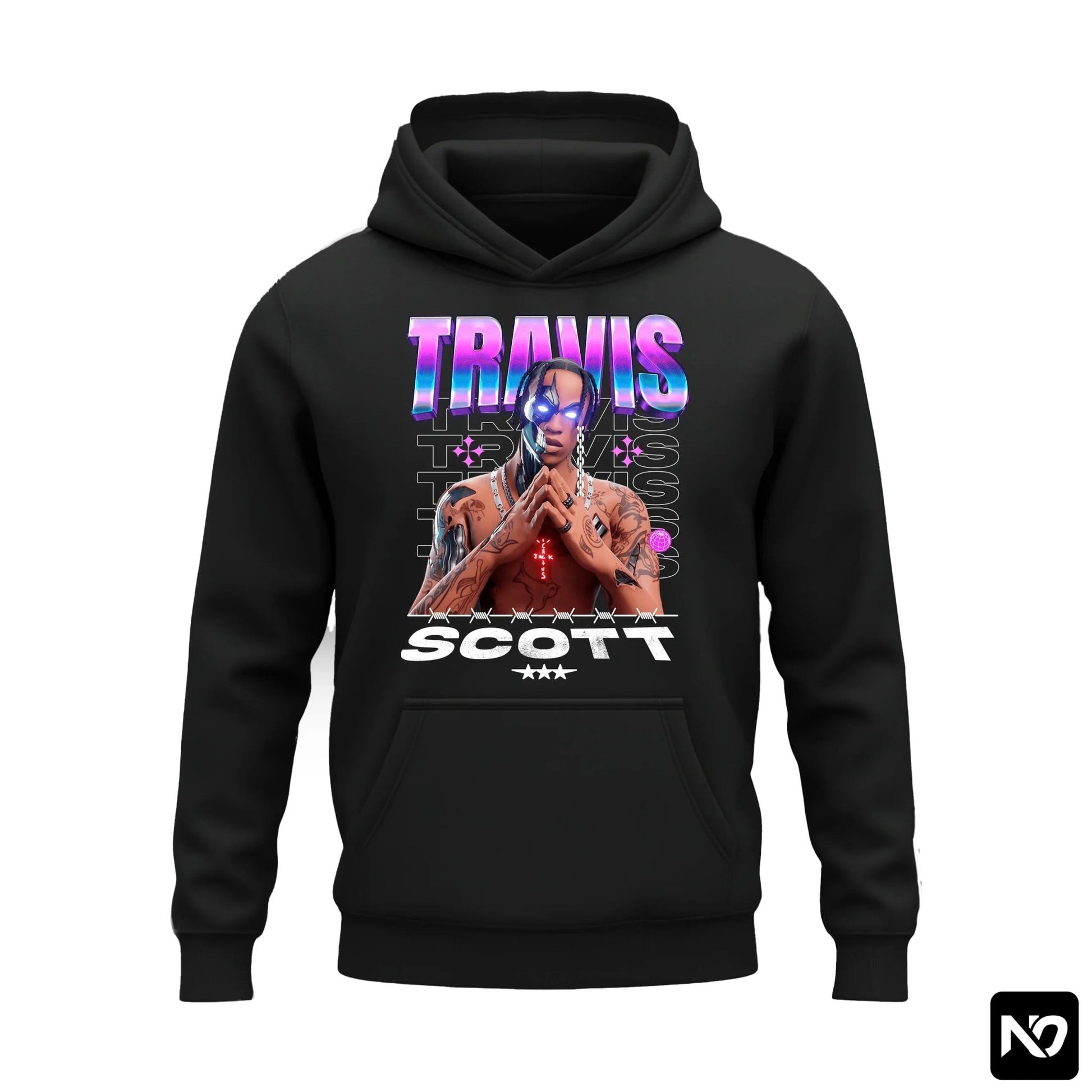 DESIGN TRAVIS SCOTT FORTNITE GAMING HOODIE GRAPHIC 013 - Nain Oath