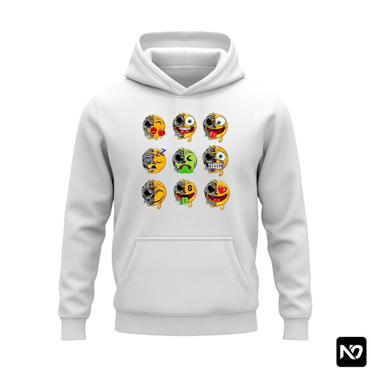 EMOJI FACES FLEECE HOODIE GRAPHIC 005 - Nain Oath