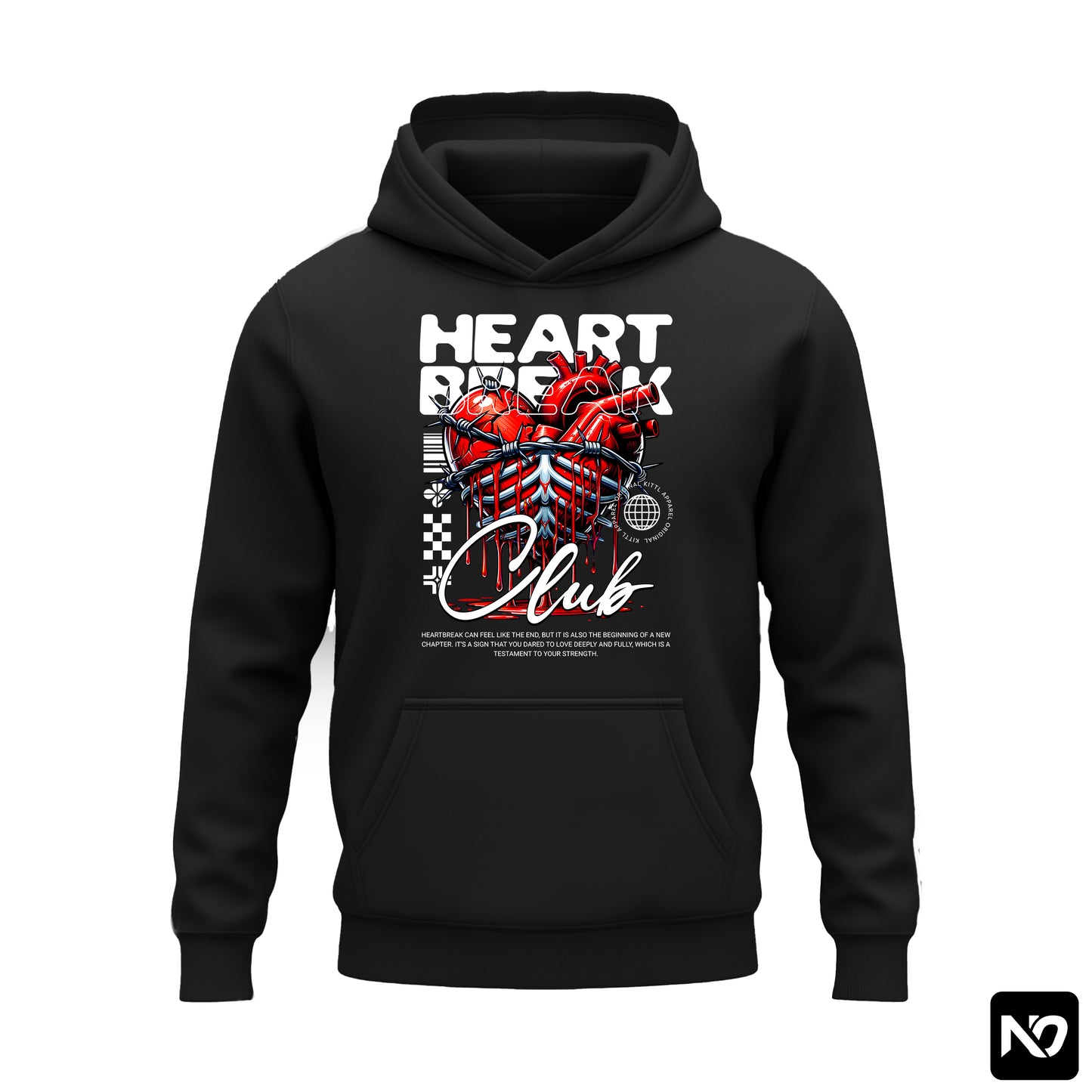 HEART FLEECE HOODIE GRAPHIC 003