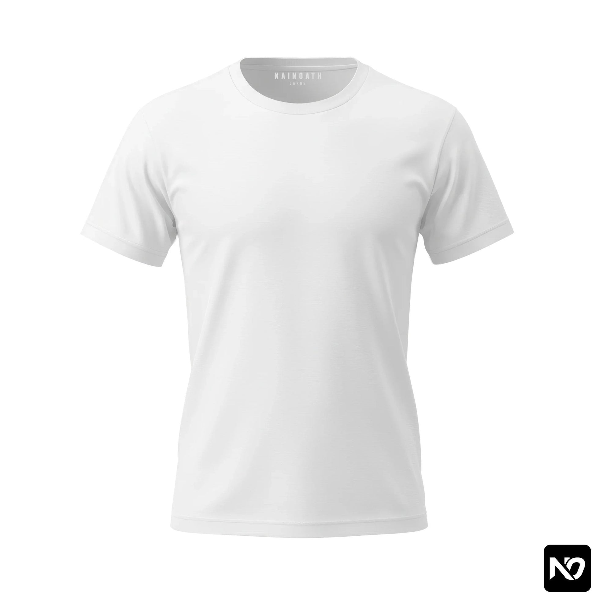 Essential White Casual Top: Basic Tee - Nain Oath